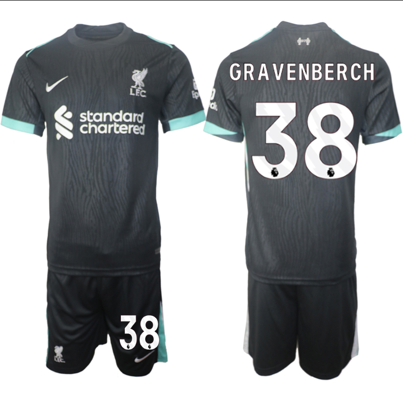 Men 2024-2025 Club Liverpool away Black #38 Soccer Jersey->indianapolis colts->NFL Jersey